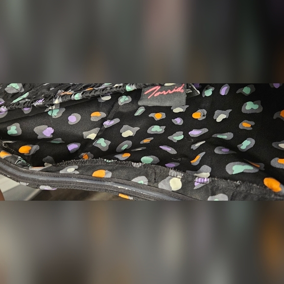 Torrid Plus Size Dress 4x Tube Top No Sleeve Black Multi Colored Leopard Cheetah - Picture 8 of 14